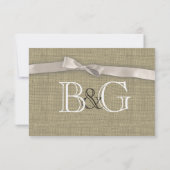 BurlapおよびBow応答カード 出欠カード (裏面)