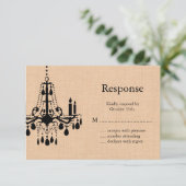 BurlapでのシャンデリアRSVP 出欠カード (スタンド正面)