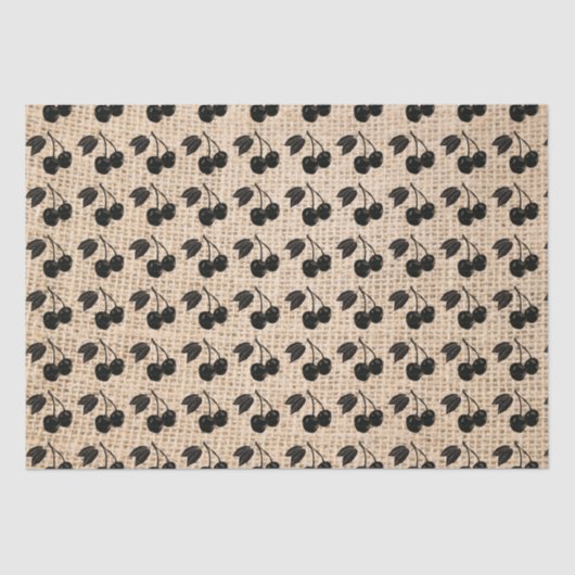 Burlapとさくらんぼ 薄葉紙 (正面)