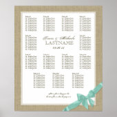 BurlapとBowの結婚座席表 ポスター (正面)