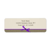 BurlapとBow in Purple ラベル (正面)