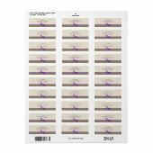 BurlapとBow in Purple ラベル (フルシート)