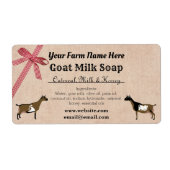 BurlapとPlaidヤギのミルク石鹸ラベル – ナイジェリア ラベル (正面)