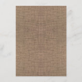 BurlapとString Lightsの情報結婚ゲスト エンクロージャーカード (裏面)