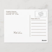 Burlapに素朴ある国産ひまわり日付を保存 ポストカード (裏面)