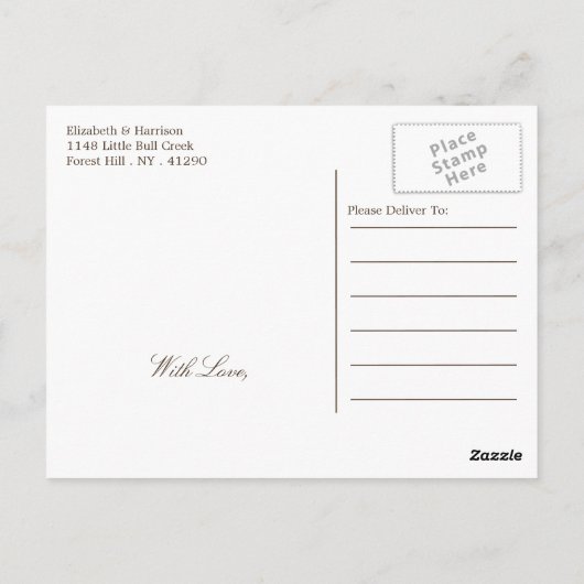 Burlapに素朴ある国産ひまわり日付を保存 ポストカード (裏面)