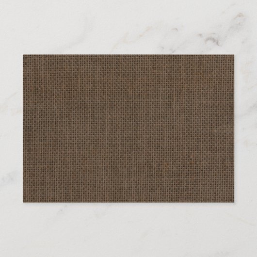 Burlapのギフトガイドカー結婚ドにフィリピンのレース エンクロージャーカード (裏面)