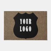 Burlapカスタムロゴ事業会社企業の ドアマット (正面)