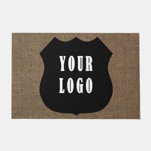 Burlapカスタムロゴ事業会社企業の ドアマット (正面)