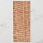 Burlapカスタム素朴ウェディングメニュー メニュー (裏面)