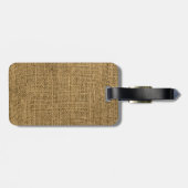 Burlapカントリーレースアップリケモノグラムラゲージタグ ラゲッジタグ (裏面横)