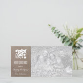 Burlapクリスマスカーカスタムドとホリデーフォト シーズンカード (スタンド正面)