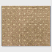 Burlapクリスマススター ラッピングペーパー (フラット)