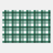 Burlapグリーンプレイド ラッピングペーパーシート (正面)