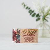 Burlapサック国の名刺の小麦素朴 名刺 (スタンド正面)