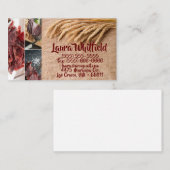 Burlapサック国の名刺の小麦素朴 名刺 (正面/裏面)