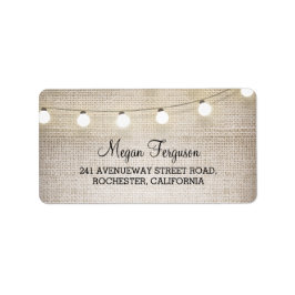 Burlapストリングラ結婚イト ラベル