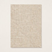 Burlapテクススタイリッシュチャのイヤリングディスプレイカード (裏面)