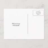 Burlapテクスチャカード |私の花嫁のメイドは? インビテーションポストカード (裏面)