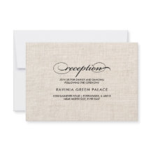 Burlapテクスチャ水玉模様パターン披露宴カード