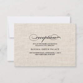 Burlapテクスチャ水玉模様パターン披露宴カード 招待状