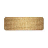 Burlapテクスチャ空白のバックグラウンド ラベル (正面)