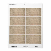 Burlapテクスチャ ラベル (フルシート)