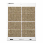 Burlapテクスチャ ラベル (フルシート)