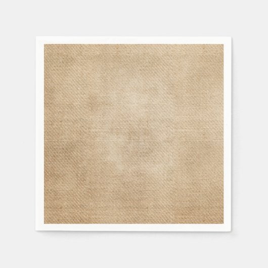 Burlapバックグラウンド スタンダードカクテルナプキン (正面)
