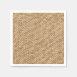 Burlapバックグラウン素朴ド印刷 スタンダードカクテルナプキン