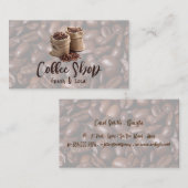 Burlapバッグのコーヒー豆 名刺 (正面/裏面)