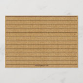 Burlapバラ素朴ブライダルシャワーレシピカード (裏面)