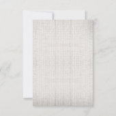 BURLAPビーチ結婚式RSVPカード 出欠カード (裏面)