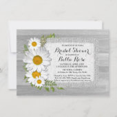 Burlapフローラデイジーブライダルシャワー招待状 招待状 (正面)