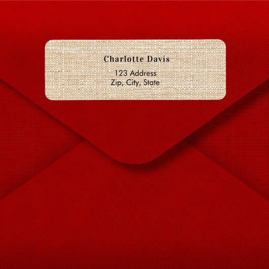 Burlapモノグラム差出人住所 ラベル