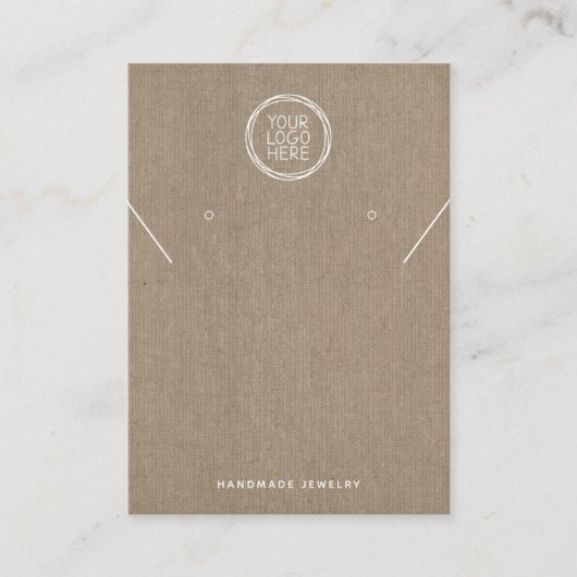 Burlapロゴネックレスイヤリングディスプレイカード コーリングカード (正面)