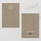 Burlapロゴネックレスイヤリングディスプレイカード コーリングカード (正面/裏面)