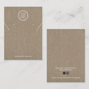 Burlapロゴネックレスイヤリングディスプレイカード コーリングカード