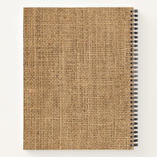 Burlapロゴ素朴エステート実在エージェント不動産仲介業者 ノートブック (裏面)