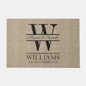 Burlapロゴ記念日の作成 ドアマット (正面)