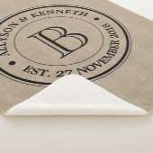 Burlapロゴ記念日モノグラムの作成 シェルパブランケット (3/4)