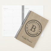 Burlapロゴ記念日モノグラムの作成 プランナー手帳 (ディスプレー)