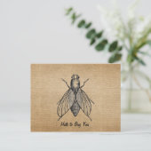 BurlapヴィンテージがBug You Flyを嫌う ポストカード (スタンド正面)