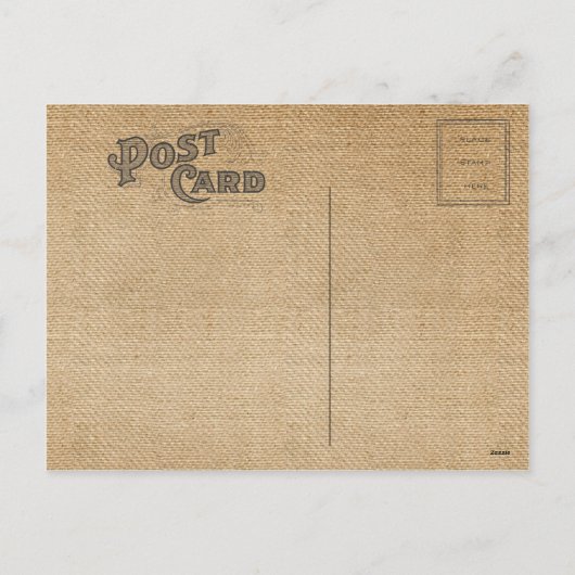 Burlapヴィンテージトルコ感謝祭はがき シーズンポストカード (裏面)