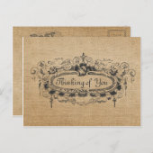 Burlapヴィンテージ考えフレームのYou 2ポストカード ポストカード (正面/裏面)