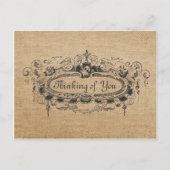 Burlapヴィンテージ考えフレームのYou 2ポストカード ポストカード (正面)