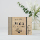 Burlapヴィンテージ送料フランスの国 ポストカード (スタンド正面)