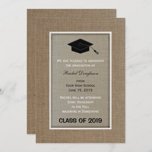 Burlap卒業発表 案内状 (正面/裏面)