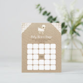 Burlap小さな子羊の赤ちゃんシャワービンゴゲーム (スタンド正面)