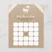Burlap小さな子羊の赤ちゃんシャワービンゴゲーム (正面)